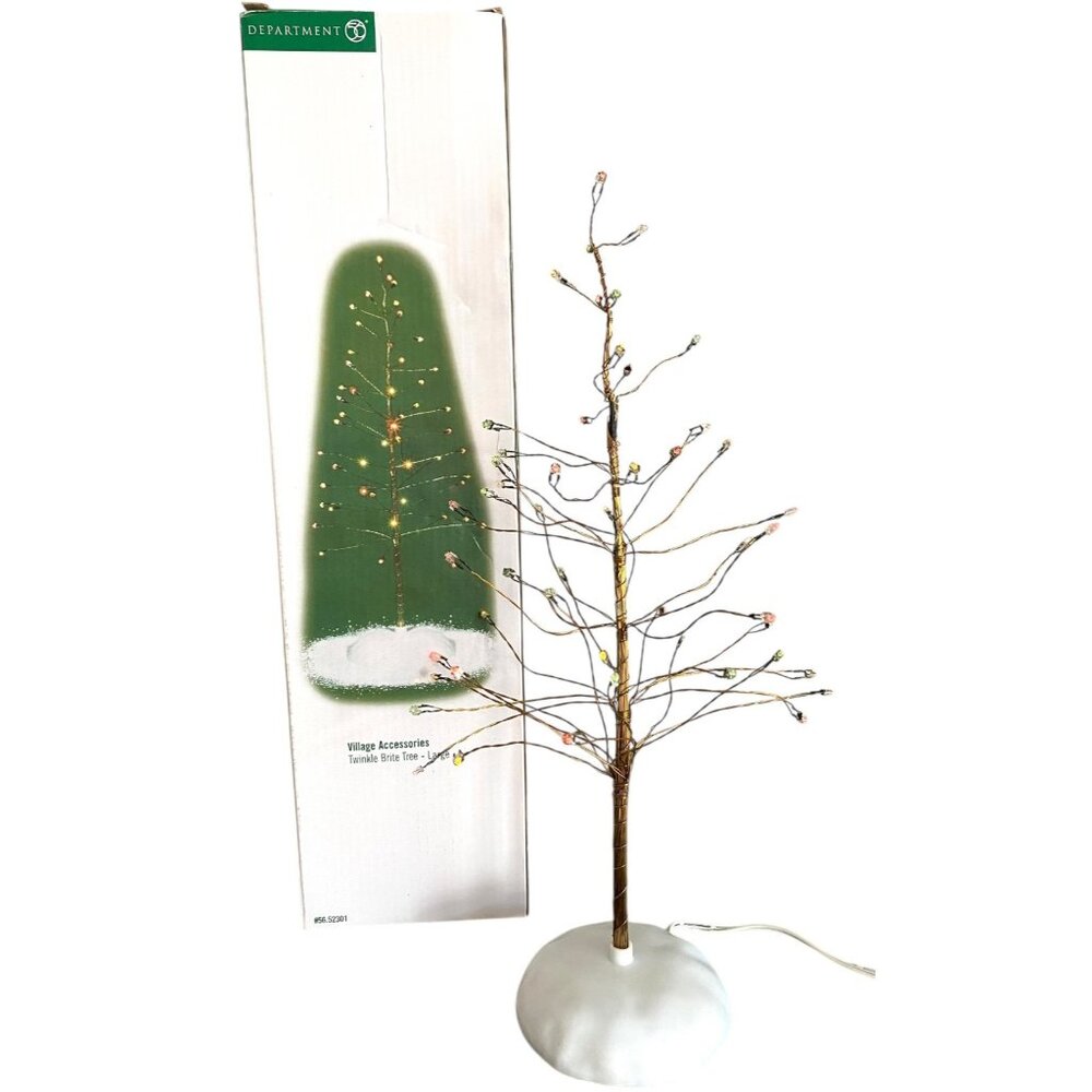 Dept 56 Twinkle Brite Tree Large Village Accessory LED Light Christmas Tree